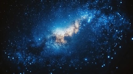 Wall Mural - A stunning cosmic scene showcasing a vibrant galaxy with stars and nebulae.