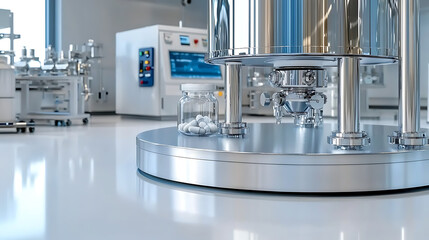 Poster - Advanced medical equipment for laboratory safety in a modern research environment a close-up view of cutting-edge technology