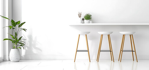Poster - Building a minimalist house interior modern design elements bright space and natural light