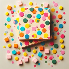Poster - Confetti Dots Sticky Notes – Notes with scattered colorful con