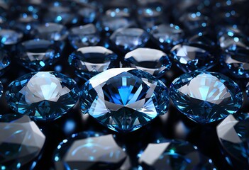 Poster - diamond blue blue diamonds