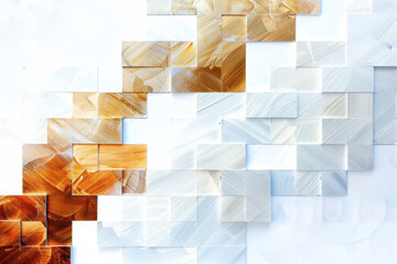 Poster - Abstract brush strokes in taupe and cream art gallery artwork contemporary setting close-up view abstract conceptualization