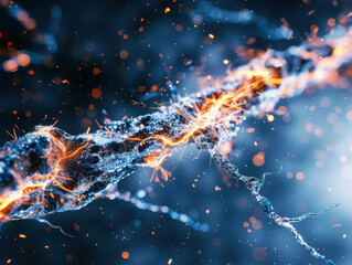 Poster - Exploring the deep neural networks of artificial intelligence an abstract representation of neurons in a digital landscape