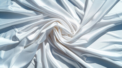 Poster - Abstract wind through silk flowing fabric in pearl artistic studio digital artwork serene setting close-up view ethereal concept