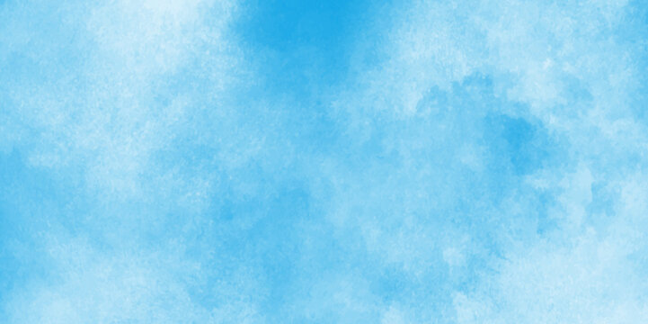 abstract blue watercolor background with colors .Watercolor paper textured aquarelle canvas for modern creative design,Background with clouds on blue sky.
