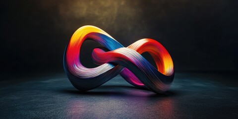 Multicolored object on black surface