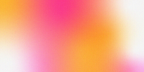 Poster - Digital grainy gradient with colorful soft noise effect. Vintage Grunge Texture Pattern in pink and orange Tones for Artful Wallpaper. Gradient blur, noise, grain, texture abstract background design.	