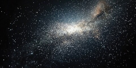 Wall Mural - Galaxy with stars on black background
