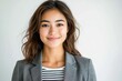 © Ganesha88 - Young Japanese woman in business casual attire, smiling and looking directly at the camera with confidence against  Portrait of a professional office worker  confident young entrepreneur on isolated