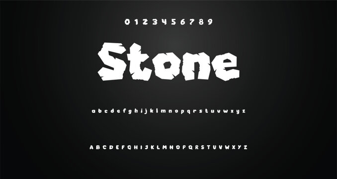 Modern playful alphabet letter and number set. funky font or typography. Vector bold font for poster, flyer, book cover, greeting card, product packaging, graphic print, etc.