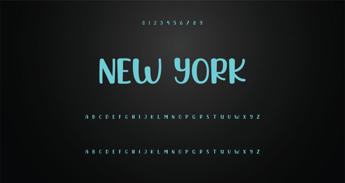 Modern playful alphabet letter and number set. funky font or typography. Vector bold font for poster, flyer, book cover, greeting card, product packaging, graphic print, etc.