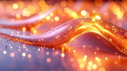 Poster - Dynamic flow of light and color abstract art digital creation vibrant environment close-up view visual impact