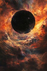 Wall Mural - black hole in sky