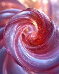 Poster - Dynamic abstract swirl design digital art colorful visualization contemporary style high-resolution artistic concept