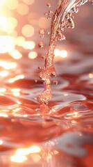 Poster - Water splash action abstract setting digital art luminous environment close-up viewpoint fluid dynamics concept
