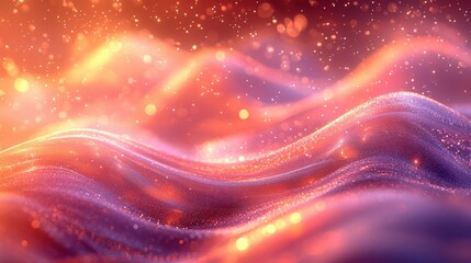 Poster - Abstract waves of light and color digital art vivid environment fantasy fluid composition for visual impact