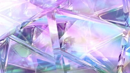 Aufkleber - A modern background with a gem polygonal design. Abstract minimalist animation, motion background design, 4k seamless looped video