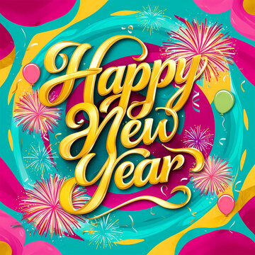 Beautiful Happy New Year  background