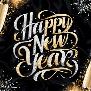 Happy New Year with Calligraphy 