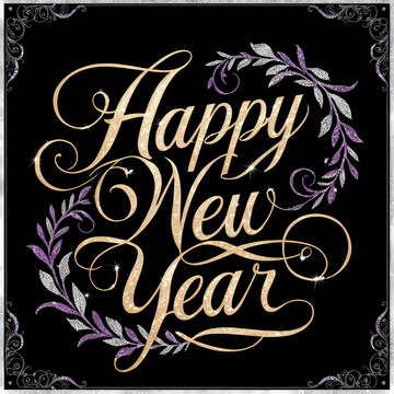 Simple Happy New Year  background