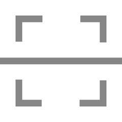 Poster - Grey outline of a symbol representing alignment and adjustment in design or technology settings, depicting precision and standards