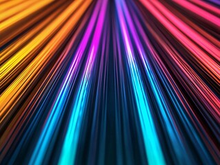 Poster - Vibrant abstract lines of color create a dynamic visual effect, perfect for backgrounds or digital designs.