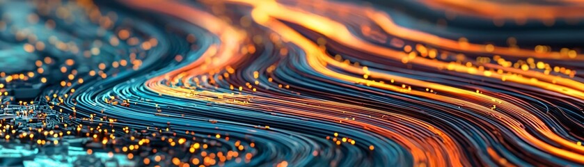 Poster - A mesmerizing abstract design featuring vibrant swirls and sparkles, perfect for creative projects and backgrounds.