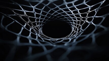 Poster - Exploring the intricacies of a digital web in abstract art virtual space 3d render dark environment close-up view technology concept