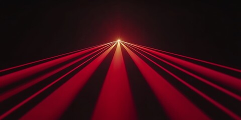 Wall Mural - red light streaks converge in a dazzling display of light and shadow.