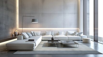 Wall Mural - modern  interior design with sofa 