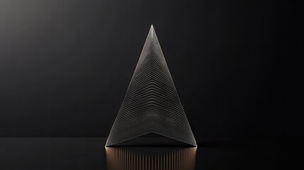 Poster - Geometric outline of a Christmas tree with minimalist design
