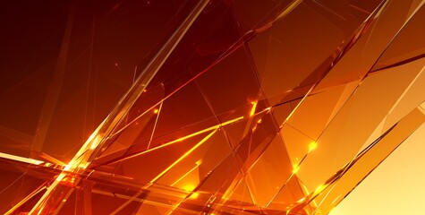 Wall Mural - abstract orange glass shards. modern, dynamic design.