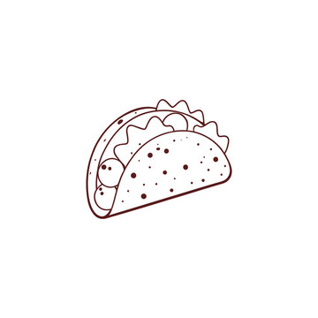 Mexican Food Shawarma Illustration Clip Art Vector Set, Shawarma Sandwich Food Delicious And Tasty Taco Fast Food Illustration, Pizza Mexico Refreshment Vegetable Food