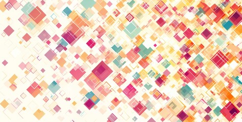 Wall Mural - Abstract Colorful Square Pattern