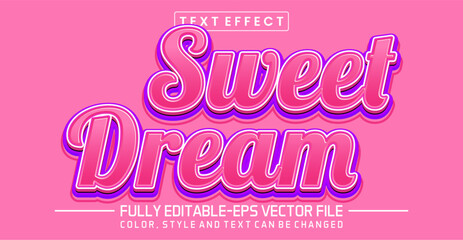 Poster - Sweet dream font Text effect editable