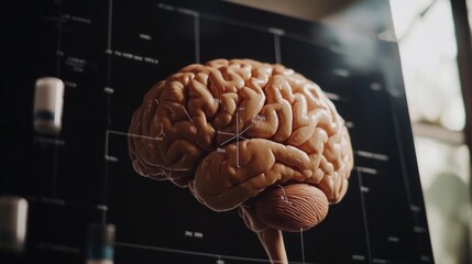 Poster - Detailed Human Brain Model with Anatomical Features and Labels