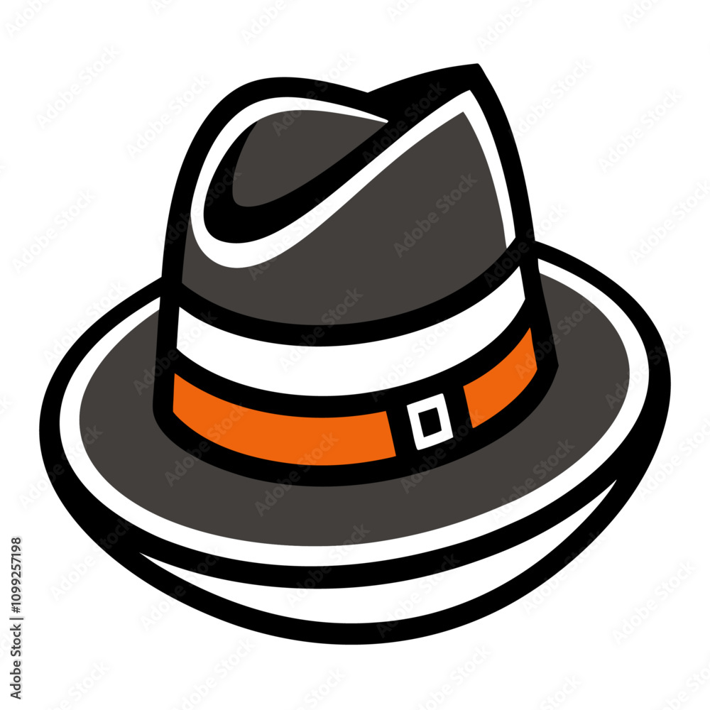 vintage men s hat clipart Cartoon Illustration drawing Stock Vector ...