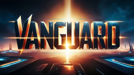 Poster - Futuristic landscape with 