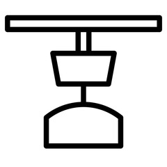 Poster - Home Train Out Line Icon
