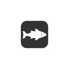 Canvas Print - Fish icon, simple icon isolated on transparent background