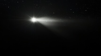 Wall Mural - bright comet tail against a starry night sky.