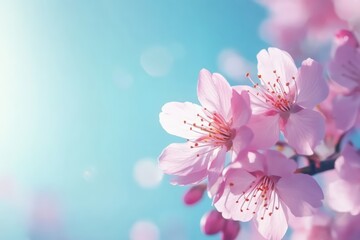 Sticker - Delicate cherry blossoms basking in soft light