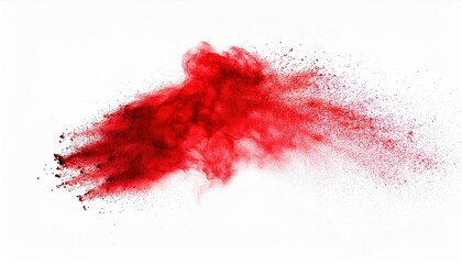 Poster - Vivid Red Powder Explosion Capturing Energy, Motion, and Intensity. Perfect for Abstract Art Concepts, Dynamic Advertising Backgrounds, or High Impact Visual Design Elements