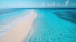 © tonpreecha - A bright and clear image, 8k high definition tranquil beach with crystal clear turquoise waters and white sand in the Maldives