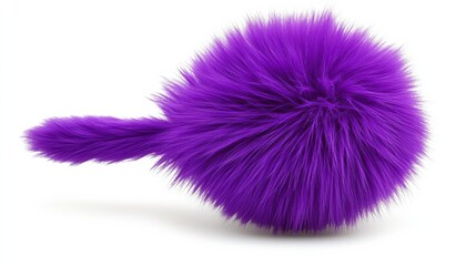 Poster - Purple fluffy toy with a tail. It looks like a cat