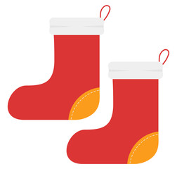Wall Mural - Christmas socks icons vector isolated on white background