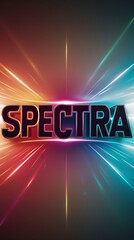 Poster - Colorful light streaks burst from Spectra text effect.