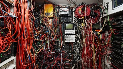 Poster - Tangle of Wires in a Network Setup Room
