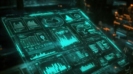 Poster - Futuristic Data Visualization Interface Design