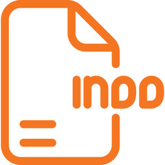 Poster - Creative document logo design featuring a stylized page and the word 'indo' in orange color